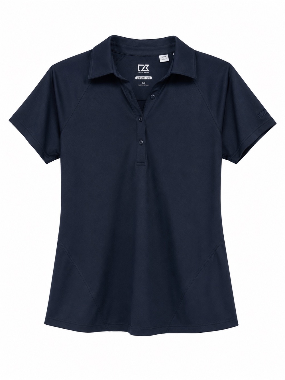 Cutter & Buck Women's Navy Short-Sleeve Polo Button-Down